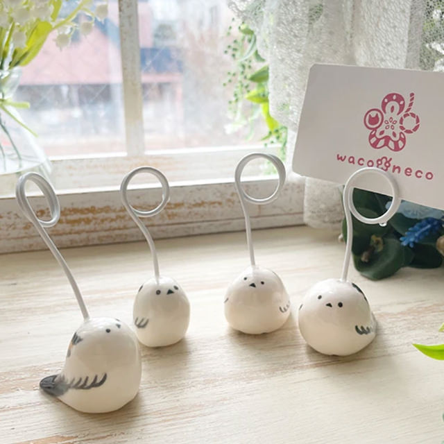 シマエナガのカードスタンド waco ＊ neco